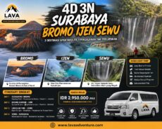 4D3N Surabaya – Bromo – Tumpak Sewu – Ijen Crater Tour